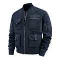 thumbnail image 1 of IROINNID Men's Fashion Jacket Long Sleeve Solid Color Casual Lapel Jacket Zipper Outwear Pockets Coat, 1 of 6
