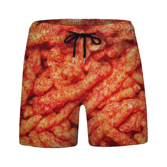 IROINNID Men's Funny Realistic Food Printed Loose Shorts Beach Shorts, S-5XL
