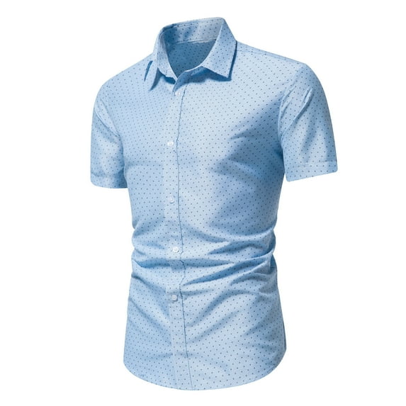 IROINNID Men's Hawaiian Style Short Sleeve Comfy Blouse