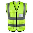 thumbnail image 1 of IROINNID Men's High Visibility Reflective Safety Vest Zip Up Mesh Workwear with ID Card Pocket D-Ring and Multiple Pockets for Construction Traffic Road Work, 1 of 6