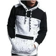 thumbnail image 1 of IROINNID Men's Hoodie Anorak Long Sleeve Contrast Color Comfy Fall Jacket Sweater Jacket, 1 of 4
