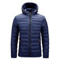 thumbnail image 1 of IROINNID Men's Hoodie Anorak Long Sleeve Solid Color Comfy Cotton Padded Winter Cotton Padded Jacket Cotton Padded Wear, 1 of 3
