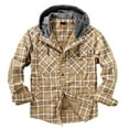 thumbnail image 1 of IROINNID Men's Hoodie Shacket Long Sleeve Plaid Leisure Jacket Multifunctional Jacket Outdoor Jacket Outwear, 1 of 5