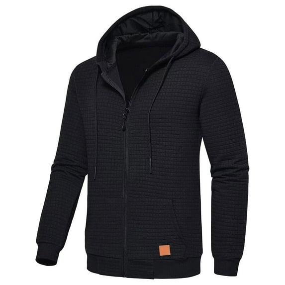 IROINNID Men's Hoodie Zip Up Long Sleeve Solid Color Comfy Coat Warm Color Sport Jacket Outwear & Jackets