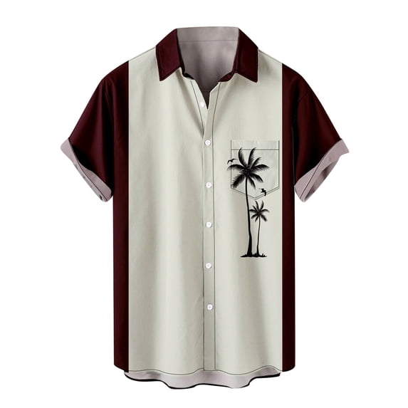 IROINNID Men's Linen Casual Breathable Cuban Short Sleeve Shirts