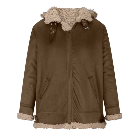 IROINNID Men's Long Sleeve Anorak Jacket Mid-Length Hooded Jacket Solid Color Casual Keep Warm Thicken Turndown Jacket Patchwork Coats