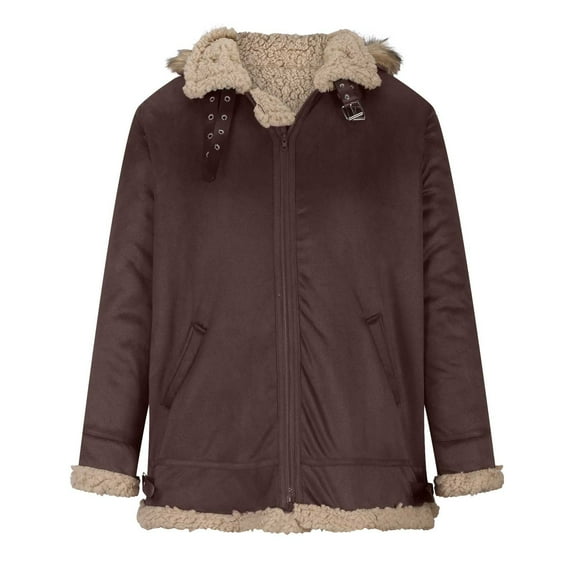 IROINNID Men's Long Sleeve Anorak Jacket Mid-Length Hooded Jacket Solid Color Casual Keep Warm Thicken Turndown Jacket Patchwork Coats