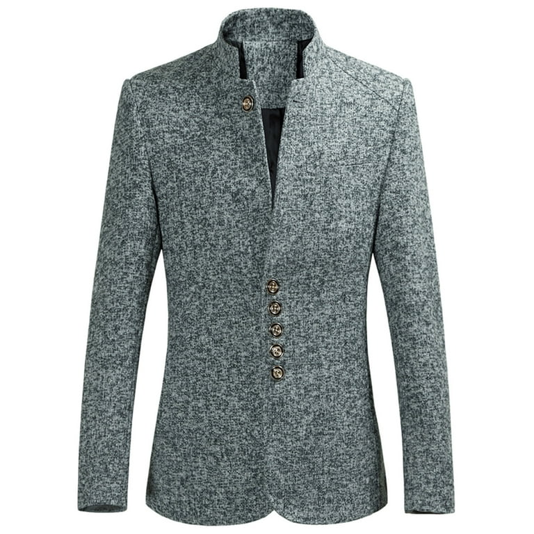 Men's stand up collar cheap blazer