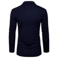 thumbnail image 1 of IROINNID Men's Long Sleeve Blazer Turndown Lapel Mid-Length Jacket Solid Color Loose No Pockets Cardigan Turndown Shawl Loose Slim Fit Jacket, 1 of 3