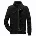 thumbnail image 1 of IROINNID Men's Long Sleeve Jacket Mid-Length Jacket Solid Color Comfy Autumn And Winter Tooling Wind Jacket Coat, 1 of 2
