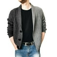 thumbnail image 1 of IROINNID Men's Long Sleeve Mid-Length Cardigan Jacket Contrast Color Casual Color Block Knitted Jacket Single Breasted Sweater, 1 of 3