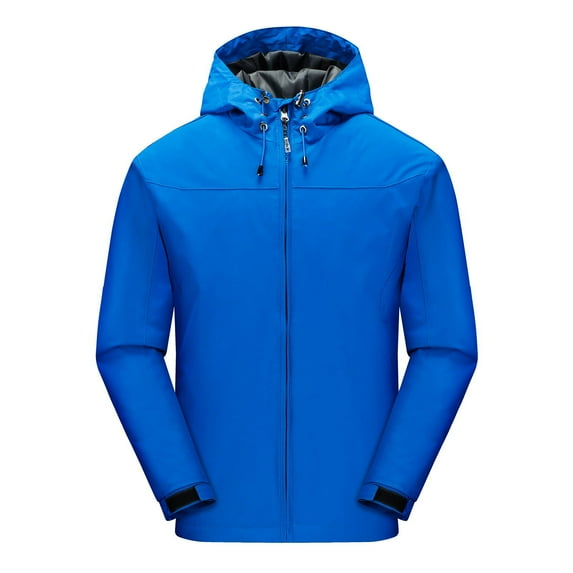 IROINNID Men's Long Sleeve Mountaineering Jacket Mid-Length Hoodie Jacket Solid Color Leisure Four Seasons Outdoor wear
