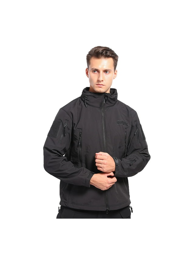 Men's Long Sleeve Parka Mid-Length Jacket Solid Color Leisure Autumn Waterproof Quick-drying Breathable Sport Outdoor Coat