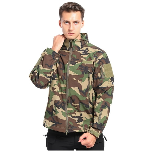 IROINNID Men's Long Sleeve Parka Mid-Length Jacket Solid Color Leisure Autumn Waterproof Quick-drying Breathable Sport Outdoor Coat