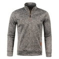 thumbnail image 1 of IROINNID Men's Long Sleeve Solid Color Comfy Autumn And Winter Long Sweater Sleeve Thin Velvet Sweater Coat, 1 of 4