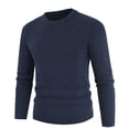 thumbnail image 1 of IROINNID Men's Long Sleeve Solid Color Loose Fall Winter Sweater Large Size Sweater, 1 of 3