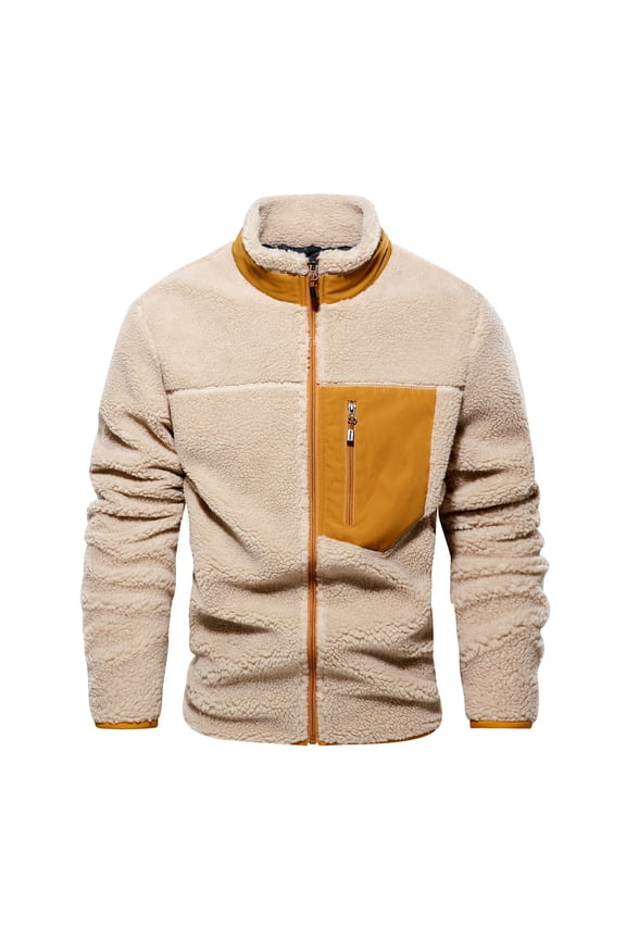 Men's Long Sleeve Turtleneck Corduroy Mid-Length Jacket Solid Color Casual Autumn And Winter Loose Corduroy Retro Jacket