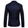 thumbnail image 1 of IROINNID Men's Long Sleeve V-Neck Blazer Notch Lapel Mid-Length Jacket Solid Color Leisure Suit Youth Slim Jacket, 1 of 4