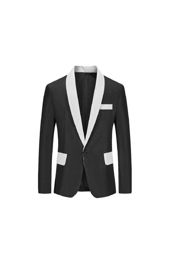 Men's Long Sleeve V-Neck Blazer Turndown Lapel Short Jacket Solid Color Loose England High Quality Single Breasted Suit