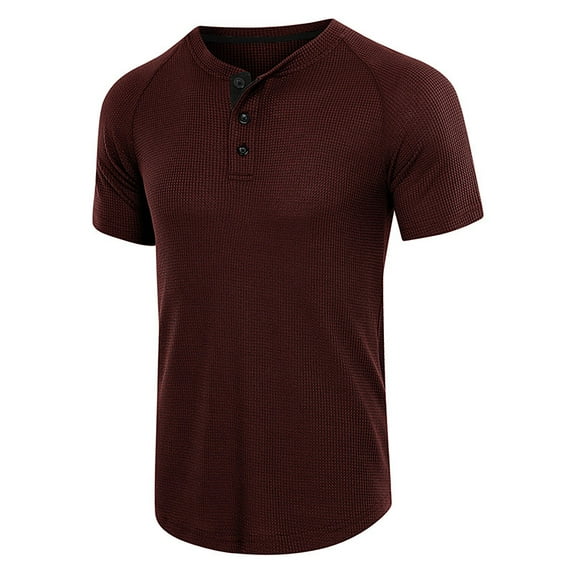 IROINNID Men's Loose Comfy Short Sleeve Solid Tops, Size M-5XL