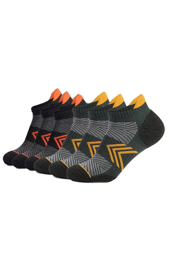 Men's Low Cut Ankle Athletic Socks 6 Pairs Breathable Cushioned Moisture Wicking Non Slip For Running Training And Everyday Sports