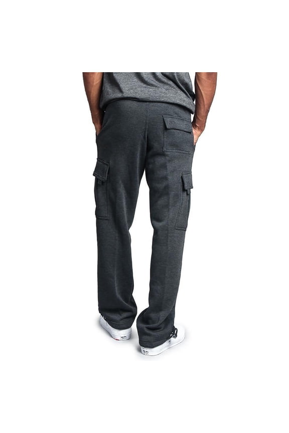 Men's Pants Relaxed Cigarette Drawstring Pocket Trousers Loose Move t Solid Color Elastic Waist Pants