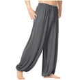 thumbnail image 1 of IROINNID Men's Pants Relaxed Cigarette Loose Trousers Jogger Dancing Yoga Pant Solid Color Elastic Waist Pants, 1 of 7