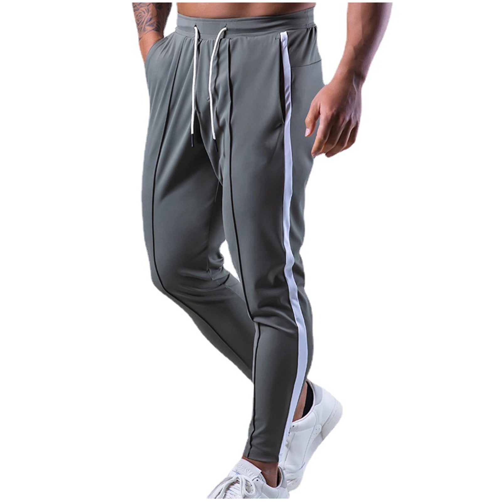 IROINNID Men's Pants Relaxed Skinny High Waist Loose Pants Comfy