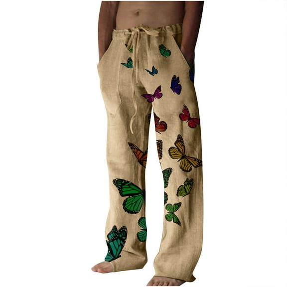 IROINNID Men's Pants Workout Lightweight Straight Full Length Casual with Pockets and Zipper (Regular and Big & Tall Sizes)