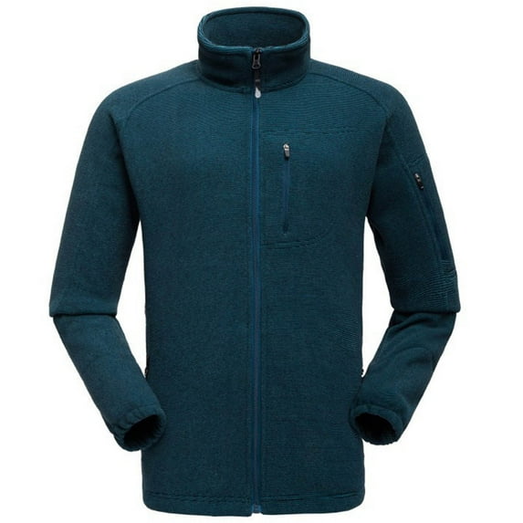 IROINNID Men's Plush Jacket Warm Full Zip Coat Outwear Autumn Winter Lightweight Jackets,Sky Blue