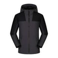 thumbnail image 1 of IROINNID Men's Plush Jacket Waterproof Thickened Raincoat Winter Warm Keep Ski Jacket Snowboarding Windbreaker Coat,Dark Gray, 1 of 4