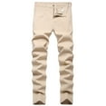 thumbnail image 1 of IROINNID Men's Premium No Iron Slim Classic Fit Expandable Waist Flat Front Casual Golf Stripe Pant (Regular and Big & Tall Sizes), 1 of 5