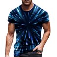 thumbnail image 1 of IROINNID Men's Printed Short Sleeve Easy Care Round Neck Slim Fit T-shirt, 1 of 5