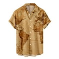 thumbnail image 1 of IROINNID Men's Short Sleeve Halloween Printed Casual Blouse, 1 of 6