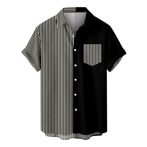 IROINNID Men's Short Sleeve Halloween Printed Casual Fashion Blouse