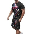 thumbnail image 1 of IROINNID Men's Short Sleeve July 4th Walkshorts Unlimited Day Printing T-shirt Elastic Waist Shorts Casual Sports Holiday Top Shorts Two Piece Set, 1 of 5