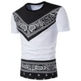 thumbnail image 1 of IROINNID Men's Short Sleeve Retro Printed Stylish Crewneck Basic Tops, 1 of 3
