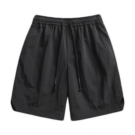 IROINNID Men's Shorts Casual Classic Fit Drawstring Soild Summer Beach Shorts with Elastic Waist and Pockets
