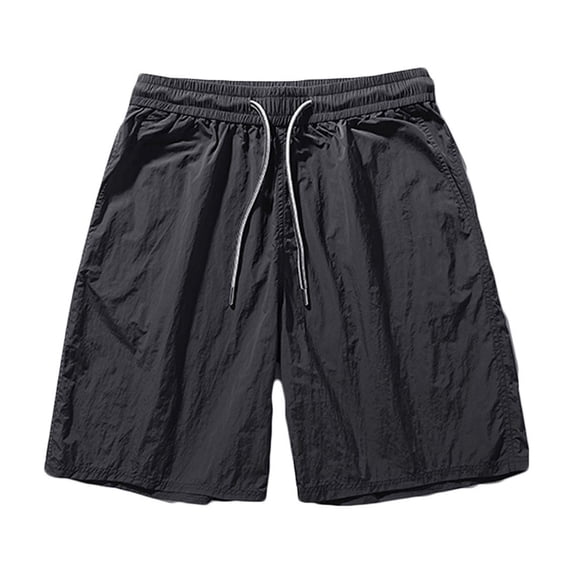 IROINNID Men's Shorts Casual Classic Fit Drawstring Soild Summer Beach Shorts with Elastic Waist and Pockets