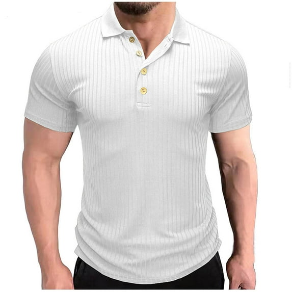 IROINNID Men's Single-breasted Short Sleeve Fashion Beach Blouse