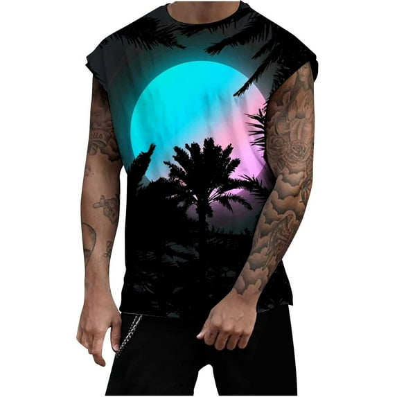 IROINNID Men's Sleeveless Athletic Tank Top, Tag Free & Moisture Wicking, Soft Shirt Men Workout Beach Summer Ribbed Stretch Fabric