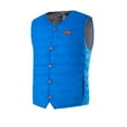 thumbnail image 1 of IROINNID Men's Sleeveless V-Neck Mid-Length Vest Solid Color Casual Outdoor Warm Clothing Heated For Riding Skiing Fishing Charging Via Heated Coat, 1 of 5