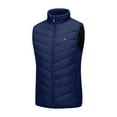 thumbnail image 1 of IROINNID Men's Sleeveless V-Neck Short Vest Solid Color Casual Outdoor Warm Clothing Heated For Riding Skiing Fishing Charging Via Heated Coat, 1 of 9