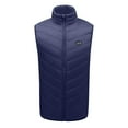 thumbnail image 1 of IROINNID Men's Sleeveless V-Neck Short Vest Solid Color Loose Outdoor Warm Clothing Heated For Riding Skiing Charging Via Heated Coat, 1 of 8