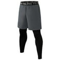 thumbnail image 1 of IROINNID Men's Sports Shorts Comfy Fake Two-piece Quick-drying Basketball Fitness Shorts, 1 of 5