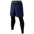 thumbnail image 1 of IROINNID Men's Sports Shorts Comfy Fake Two-piece Quick-drying Basketball Fitness Shorts, 1 of 5