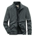 thumbnail image 1 of IROINNID Men's Storm Jacket Long Sleeve Solid Color Comfy Stand Collar Stretch Jacket Outdoor Windproof Wear-resistant Upper Jacket Vest, 1 of 6