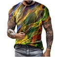 thumbnail image 1 of IROINNID Men's Stylish 3D Printing Sports Short Sleeve Casual Tops, Up To Size 6XL, 1 of 5