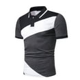thumbnail image 1 of IROINNID Men's Stylish Stripe Printed Lapel Short Sleeve Hawaiian Style Blouse, 1 of 3