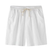 IROINNID Mens Summer Cotton Linen Beach Casual Bermuda Loose Shorts